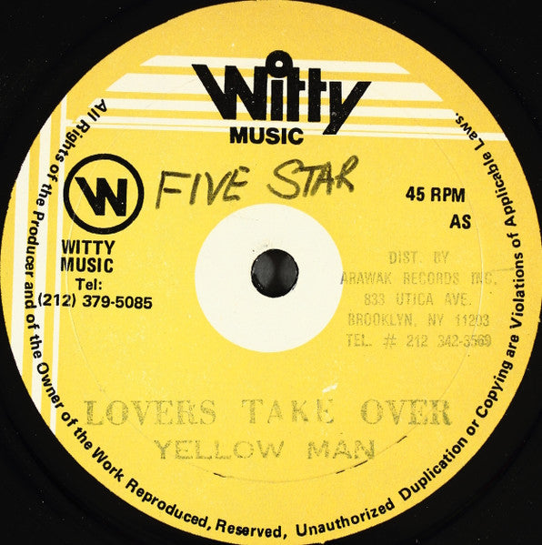 Yellowman : Lovers Take Over (12")