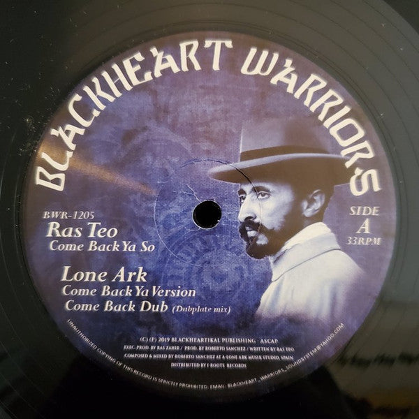 Ras Teo, Lone Ark : Come Back Ya so  (12", Maxi)