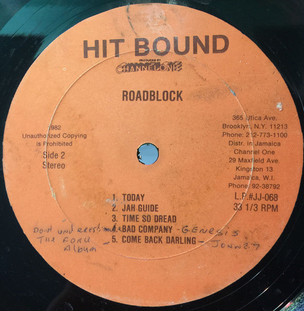 Sammy Dread : Roadblock (LP, Album)