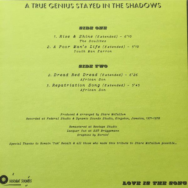 The Soulites, Youth Man Earron, African Son : Rise & Shine Showcase (12", EP, Ltd)