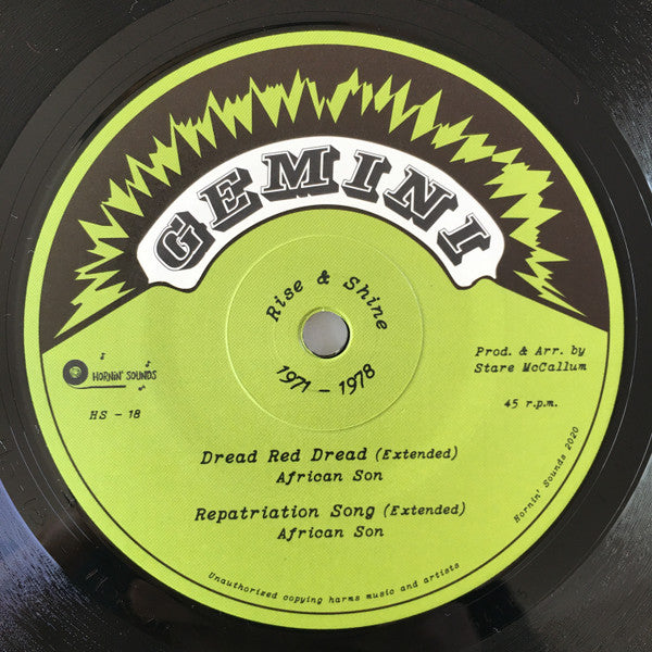 The Soulites, Youth Man Earron, African Son : Rise & Shine Showcase (12", EP, Ltd)