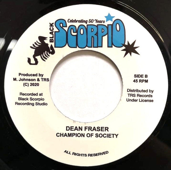 Michael Palmer / Dean Fraser : My Region / Champion Of Society (7")