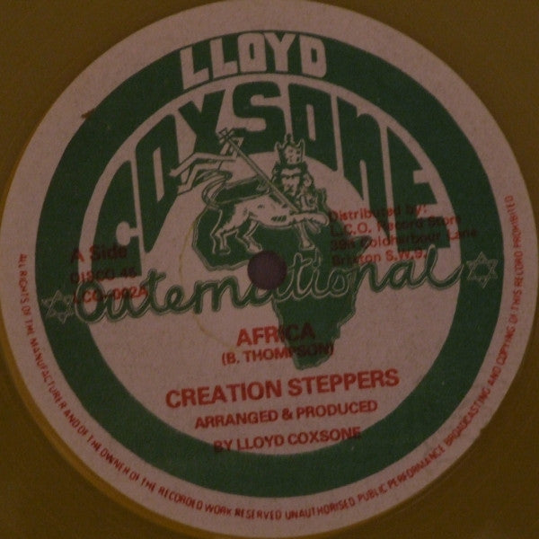 The Creation Steppers / Pebbles (3) : Africa / Psalms-87-2 (12", Yel)