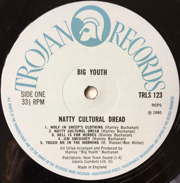 Big Youth : Natty Cultural Dread (LP, Album, RE)