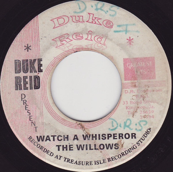 The Willows (2) / Tommy McCook All Stars* : Watch A Whisperor (7", Single)