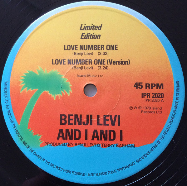 Benji Levi* And I And I : Love Number One (12", Ltd)