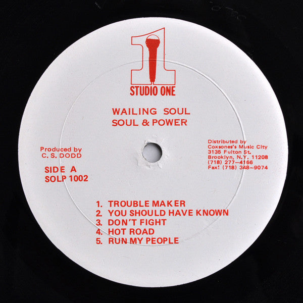 Wailing Soul* : Soul & Power (LP, Album, RE, Whi)