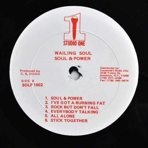 Wailing Soul* : Soul & Power (LP, Album, RE, Whi)