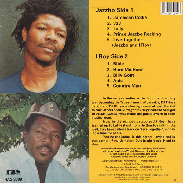 Prince Jazzbo And I Roy* : Head To Head Clash (LP, Album)
