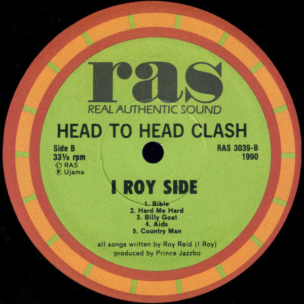 Prince Jazzbo And I Roy* : Head To Head Clash (LP, Album)