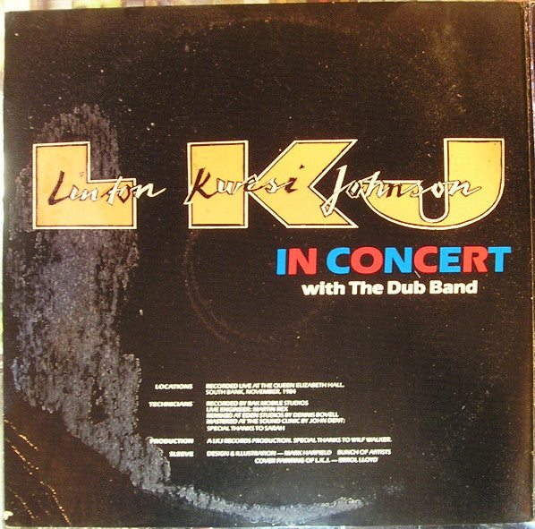 Linton Kwesi Johnson : In Concert With The Dub Band (2xLP, Album, Gat)