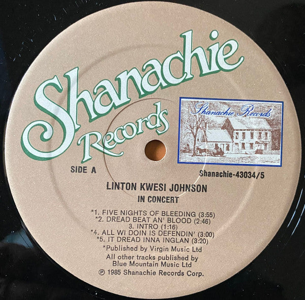 Linton Kwesi Johnson : In Concert With The Dub Band (2xLP, Album, Gat)