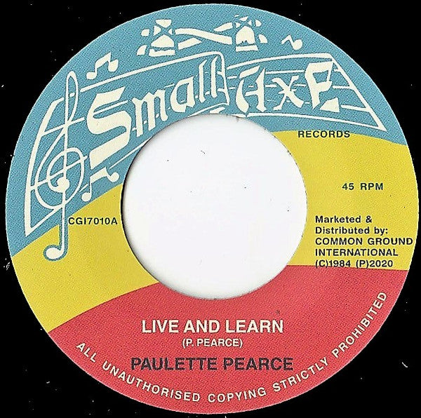 Paulette Pearce : Live And Learn (7", RE)