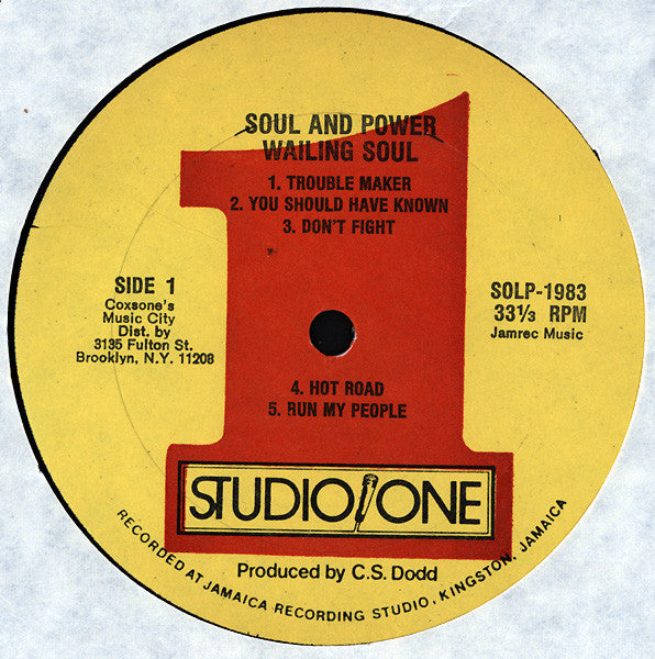 Wailing Soul* : Soul & Power (LP, Album)