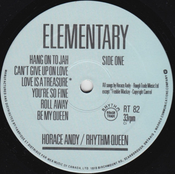Horace Andy / Rhythm Queen : Elementary (LP, Album)