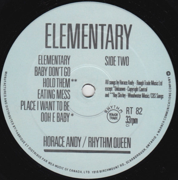 Horace Andy / Rhythm Queen : Elementary (LP, Album)