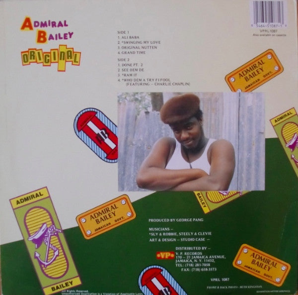 Admiral Bailey : Original (LP, Album)