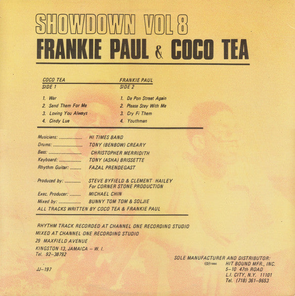 Frankie Paul & Cocoa Tea : Showdown Vol 8 (LP)