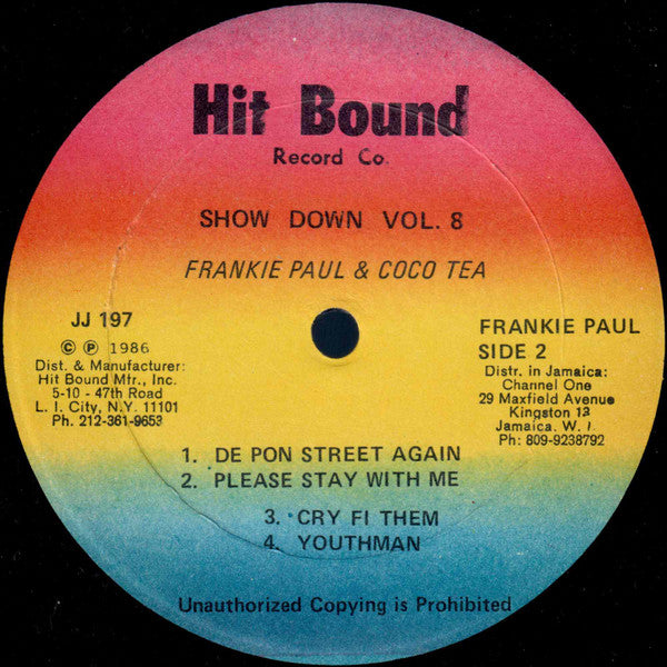 Frankie Paul & Cocoa Tea : Showdown Vol 8 (LP)