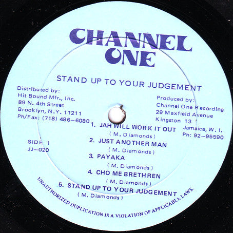 The Mighty Diamonds : Stand Up To Your Judgement (LP, Album, RP)