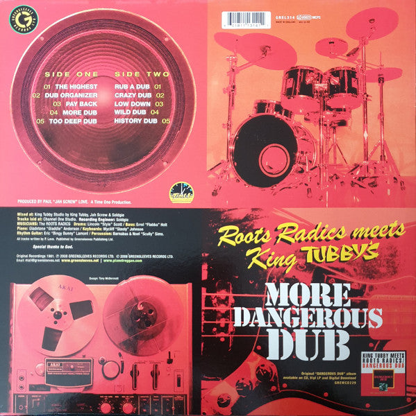 Roots Radics* Meets King Tubby's* : More Dangerous Dub : Original Dub Classics Chapter 2 (LP, Album)