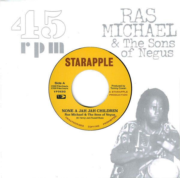 Ras Michael & The Sons Of Negus : None A Jah Jah Children (7", Single, RE)