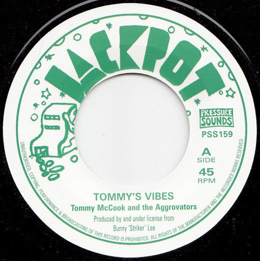Tommy McCook And The Aggrovators : Tommy's Vibes (7")