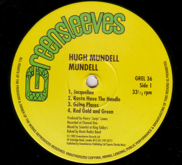 Hugh Mundell : Mundell (LP, Album, RE)