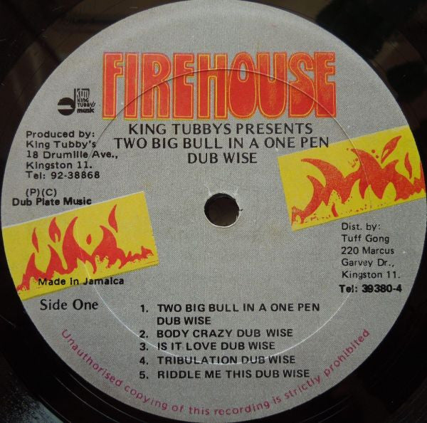 King Tubby's* : Two Big Bull In A One Pen Dubwise (LP, Album)