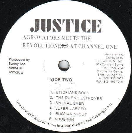 Agrovators* Meets The Revolutioners* : At Channel One Studios (Instrumental) (LP, Album, RE)