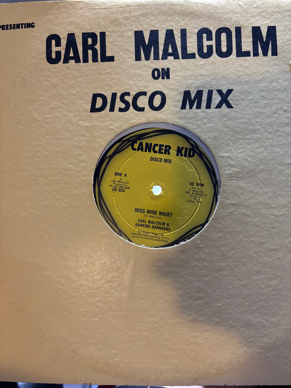 Carl Malcolm : Miss Wire Waist / Loving Pauper (12")