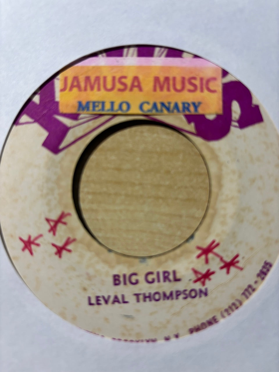 Leval Thompson* / Aggrovators* : Big Girl / Straight To Festus Head (7")