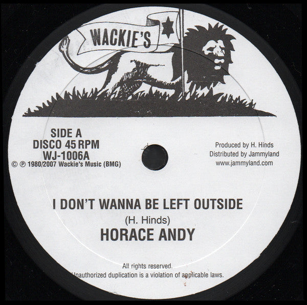 Horace Andy : I Don't Wanna Be Left Outside (10", RE)