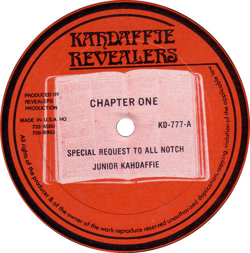 Junior Kahdaffie : Special Request To All Notch (12")