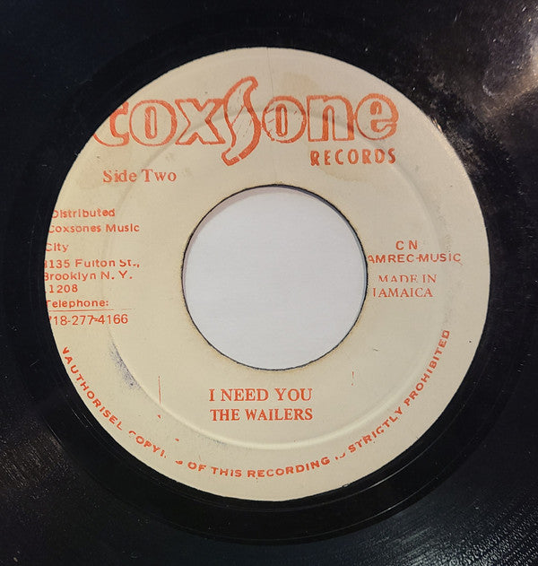 Ken Boothe / The Wailers : Don't Want To See You Cry / I Need You (7")