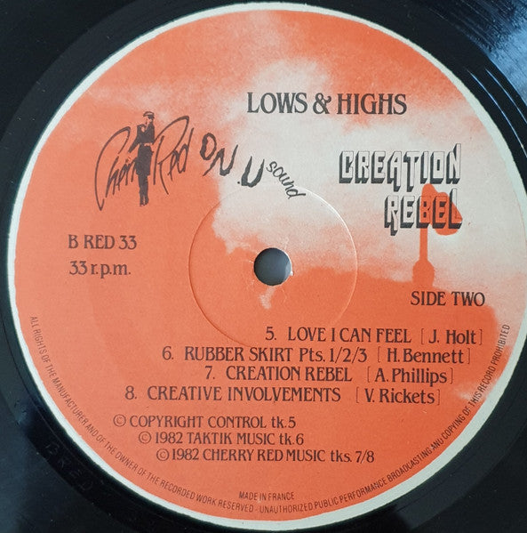 Creation Rebel : Lows & Highs (LP, Album)