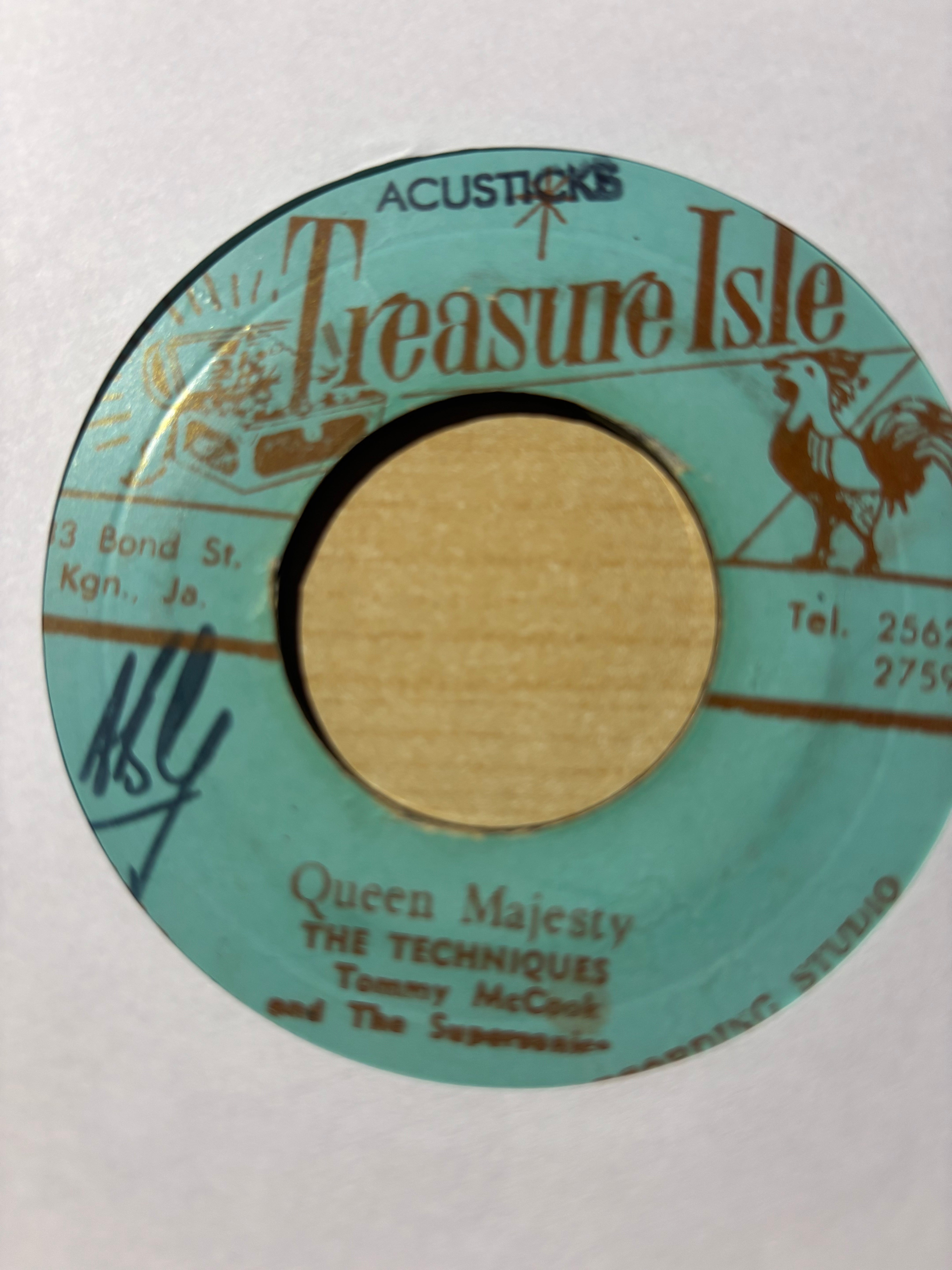 The Techniques with Tommy McCook & The Supersonics : Queen Majesty / My Girl (7", Single)