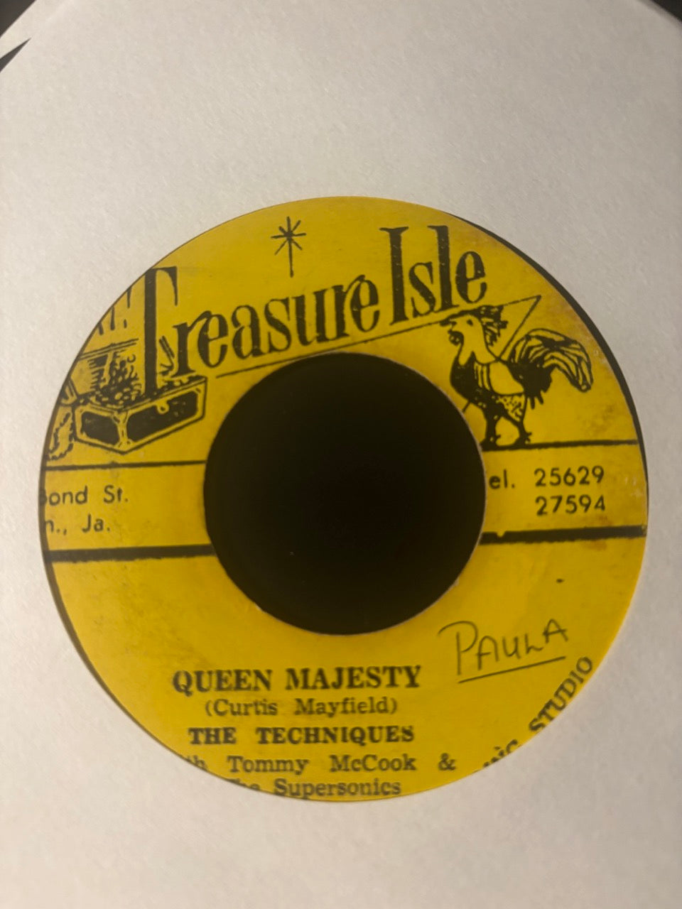 The Techniques With Tommy McCook & The Supersonics : Queen Majesty (7", Single)