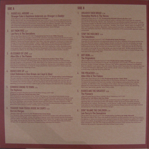 Various : Tougher Than Tough: Trojan Rude Boy Sounds (2xLP, Comp, Ltd, Num, Red)