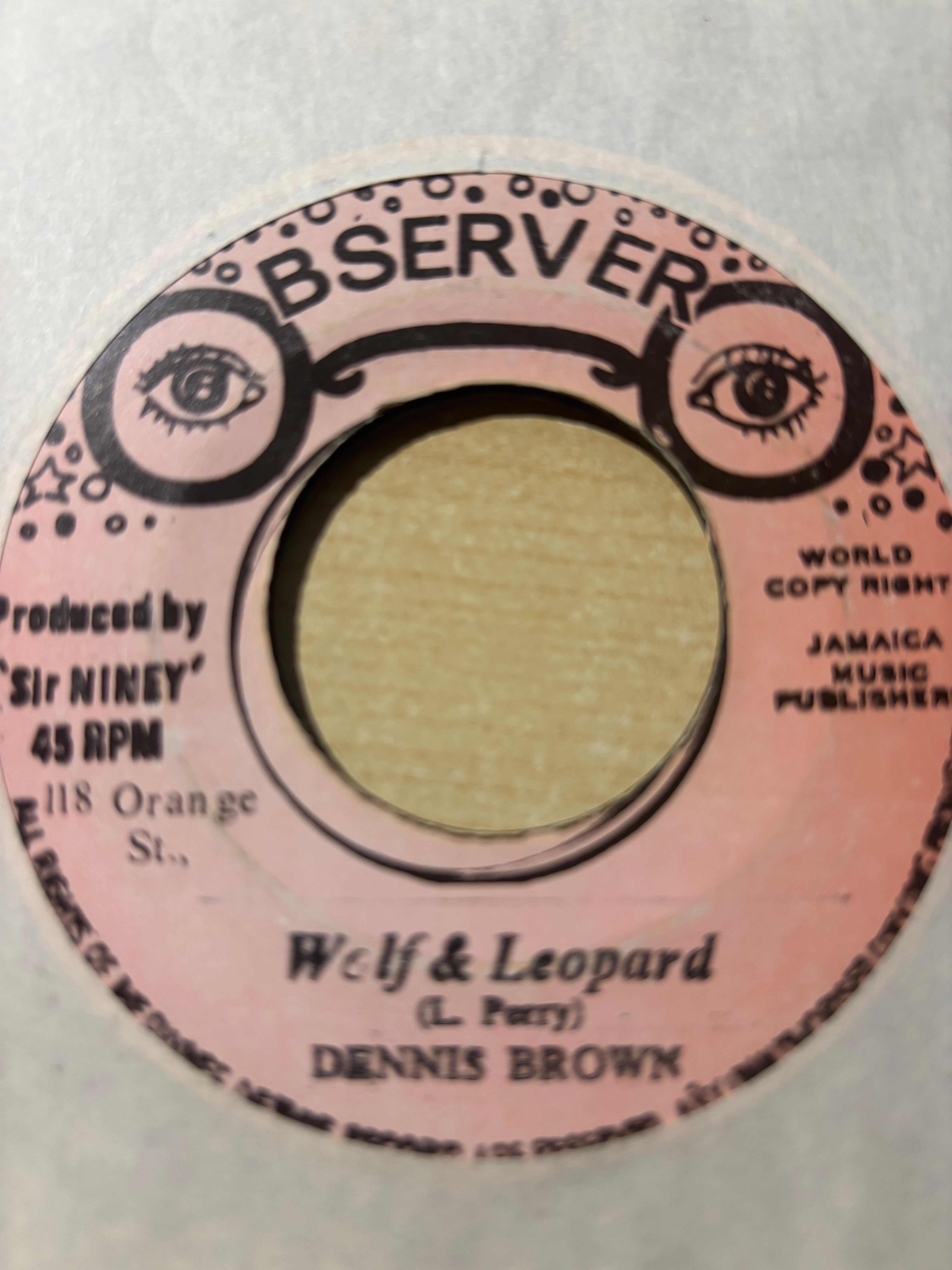 Dennis Brown / Niney The Observer : Wolf And Leopard / No Conscience (7")