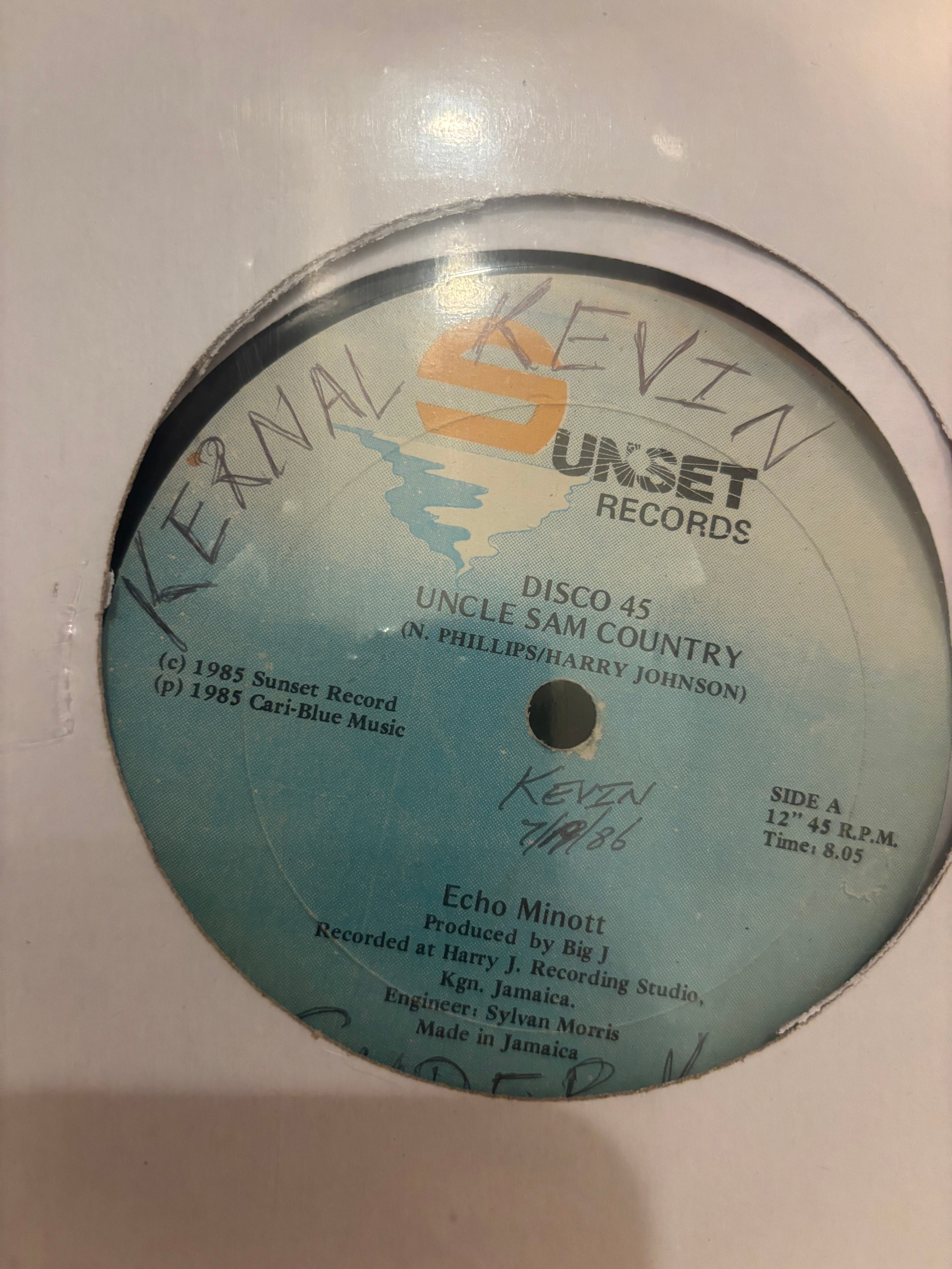 Echo Minott / Uglyman : Uncle Sam Country / Night Rider (12")