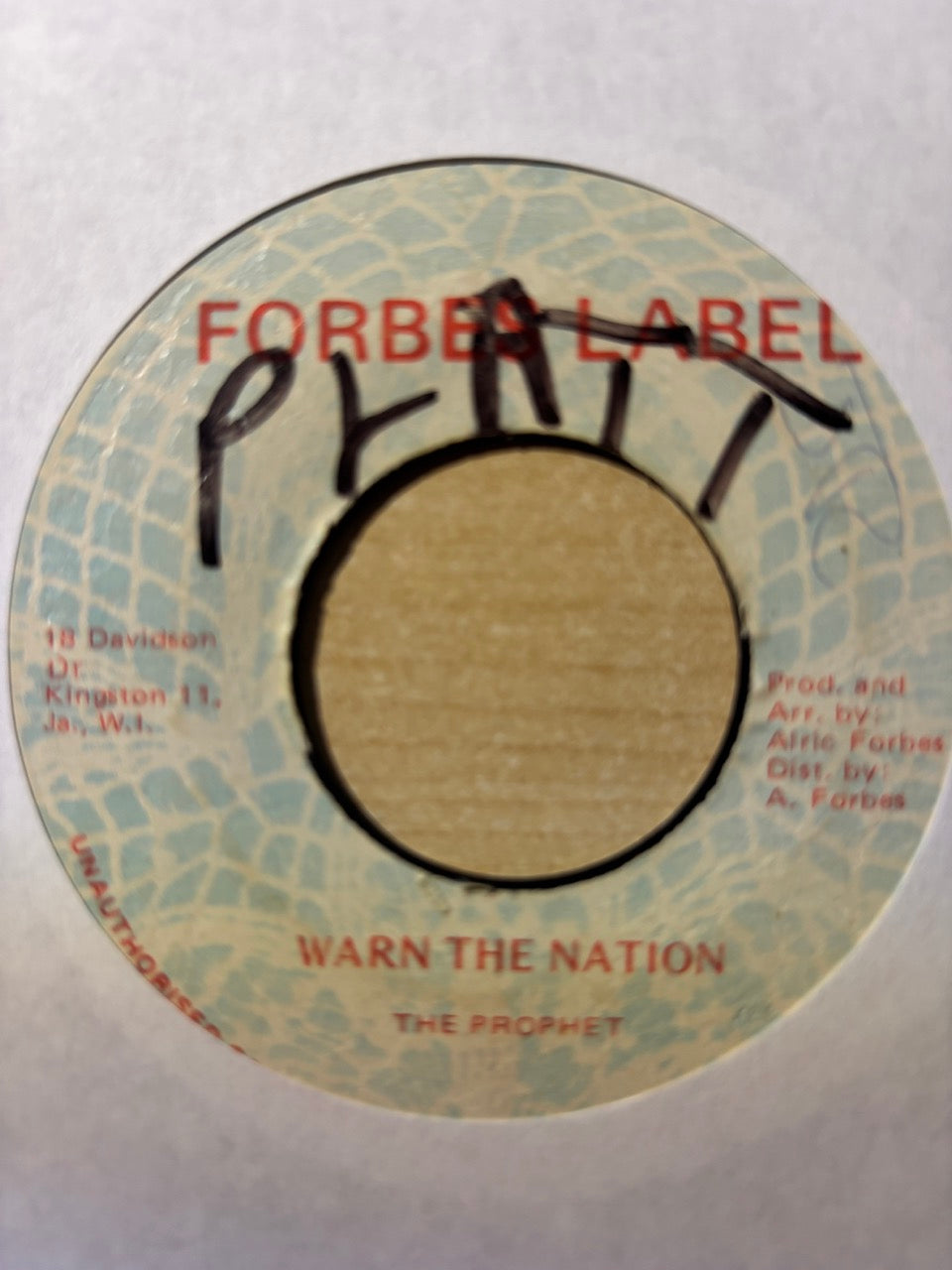 The Prophets : Warn The Nation (7")