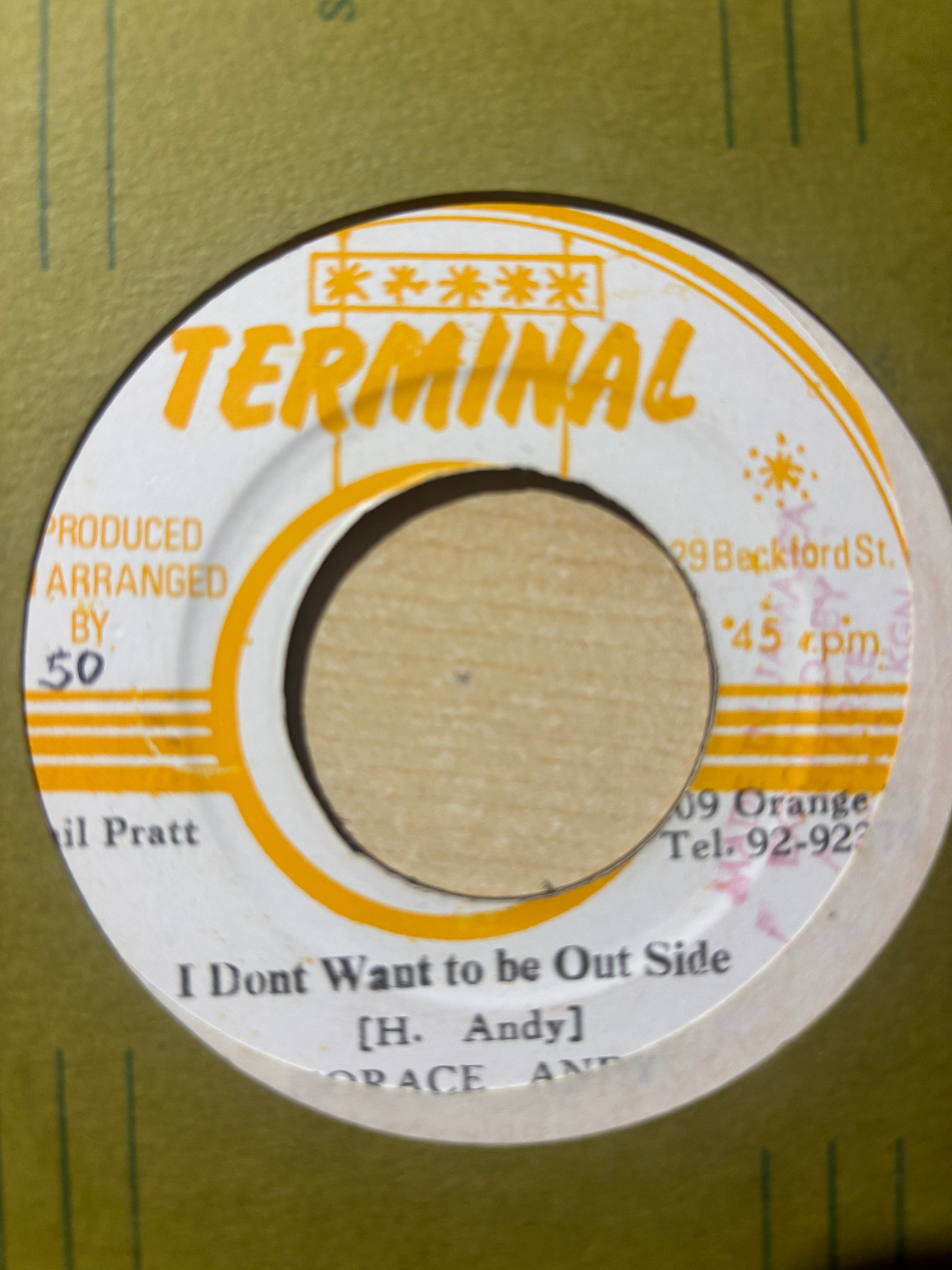 Horace Andy : I Don't Want To Be Out Side (7")