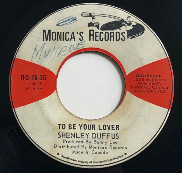 Diamonds* / Shenley Duffus : Shame And Pride / To Be Your Lover (7", Red)