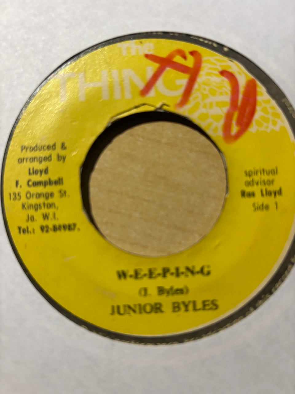 Junior Byles / The Ethiopian Eunochs : W-E-E-P-I-N-G / East African Herbs Vendor (7", Single)