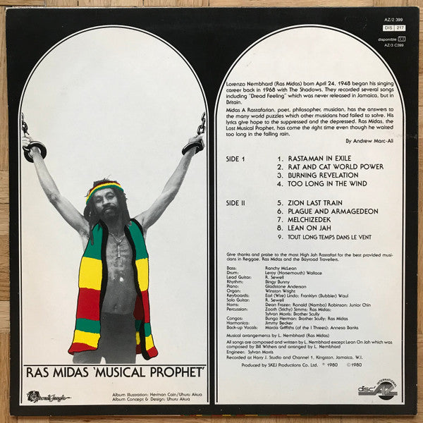 Ras Midas : Rastaman In Exile (LP, Album)