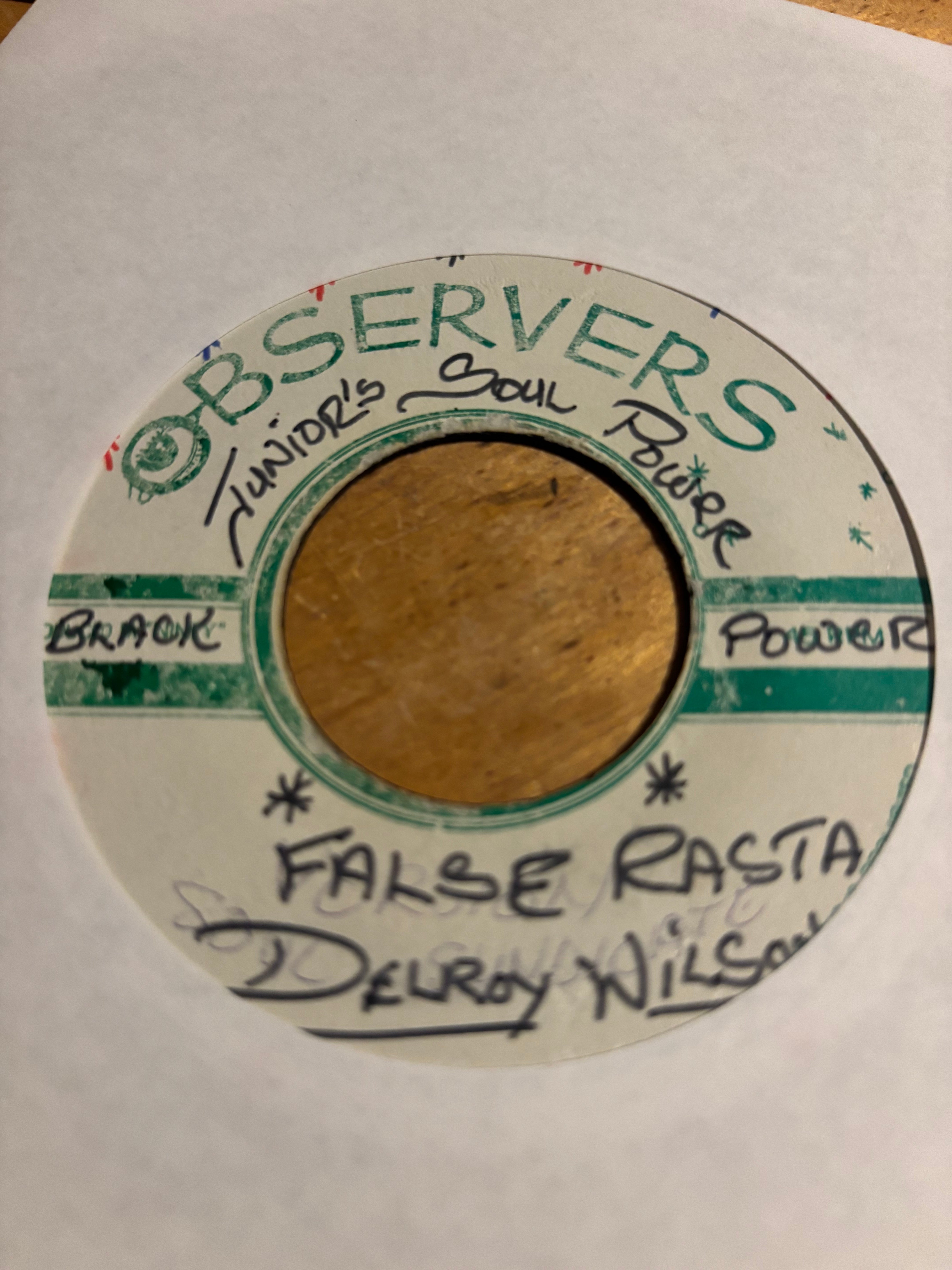 Delroy Wilson : False Rasta / Rascal Man (7", Single)
