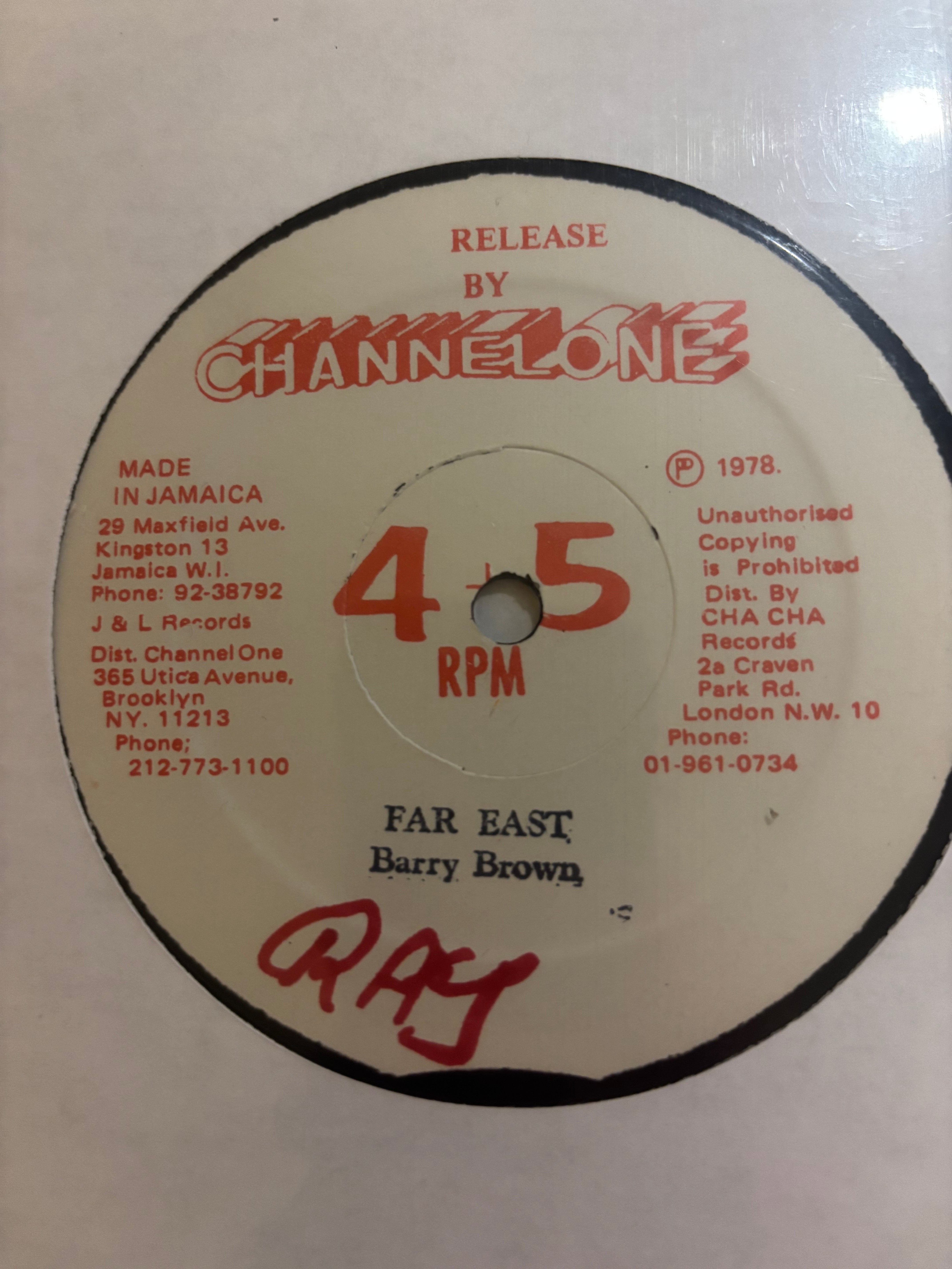 Barry Brown : Run Wicked Man / Far East (12", Single)