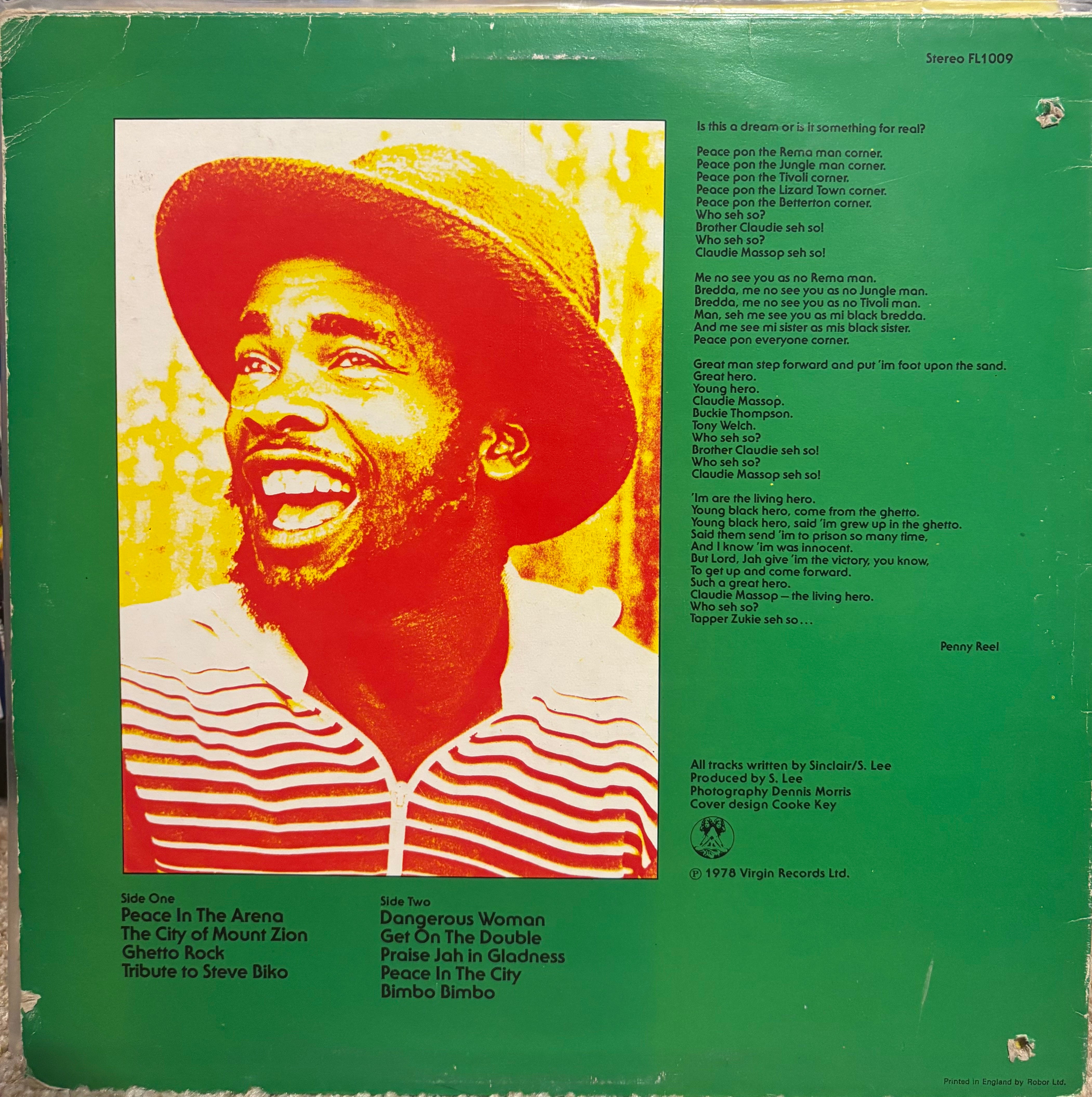 Tapper Zukie : Peace In The Ghetto (LP, Album)