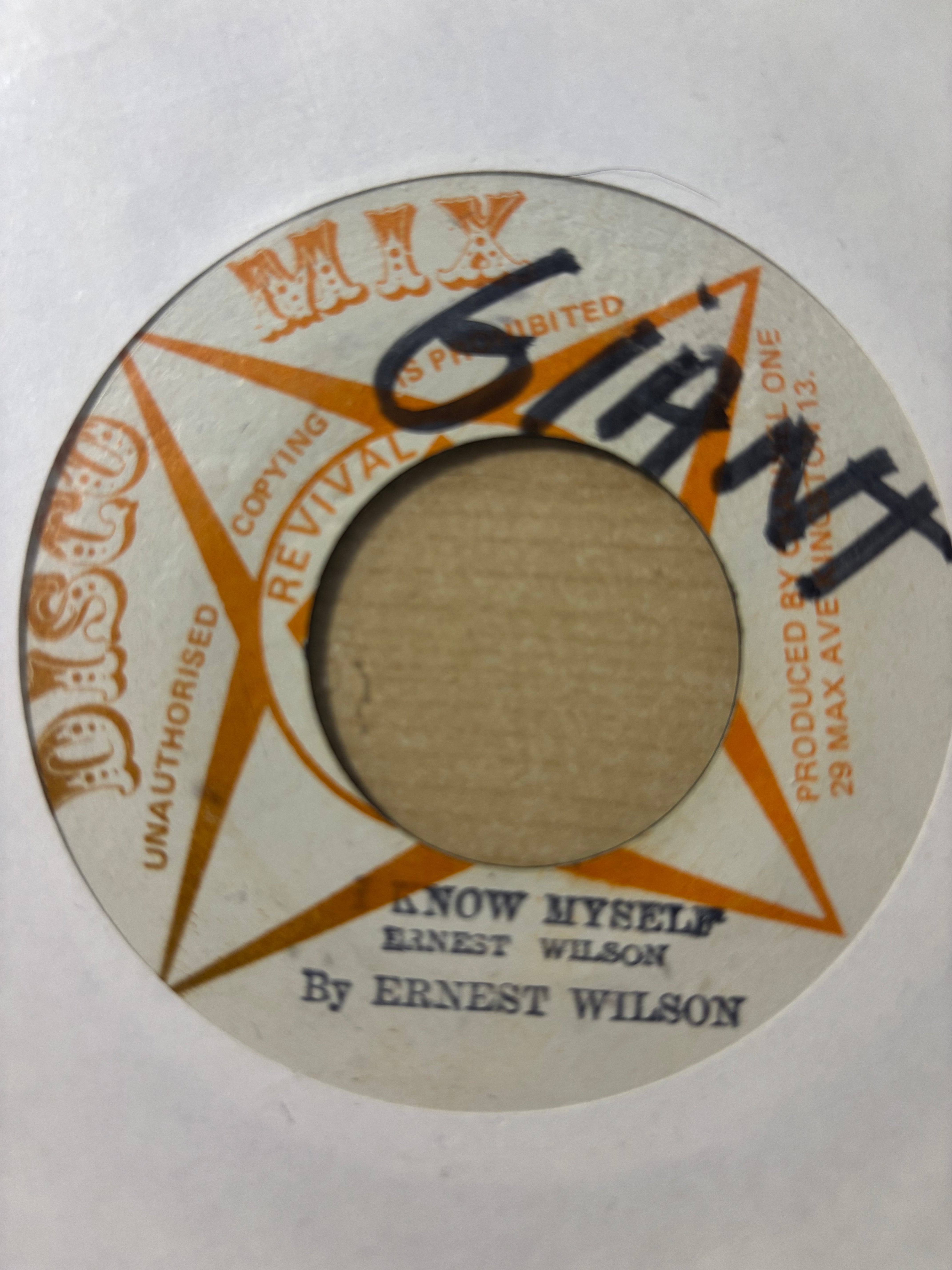 Ernest Wilson : I Know Myself (7")